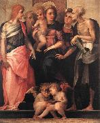 Rosso Fiorentino Madonna Enthroned with Four Saints oil painting on canvas